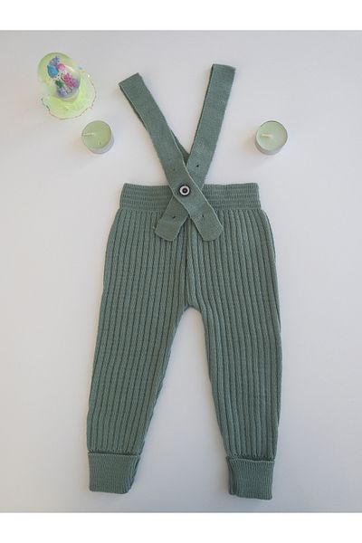 Asya Bebe Mint Colored Cross Strap Adjustable Baby Tights