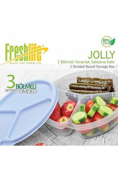 Jolly حاوية تخزين فريش لايف 3 أقسام