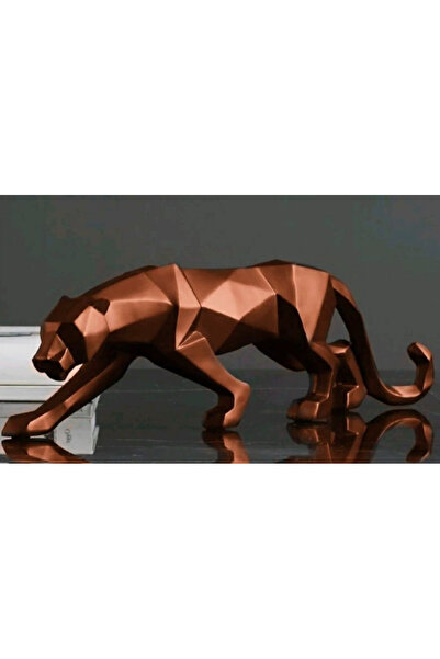 MIARIK DESIGN & DEKORASYON Dekoratif Kübik Panter Poljester Heykel, Obje