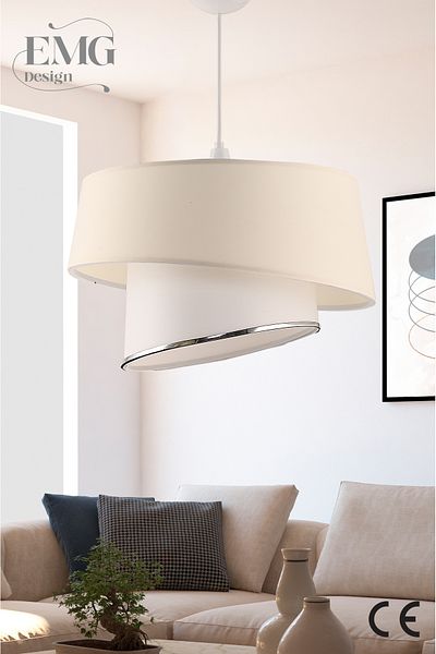 Emg DesiGn Magnolia Modern Fabric Headboard 2-Tier Bedroom Children's Room Living Room Kitchen Hallway Chandelier