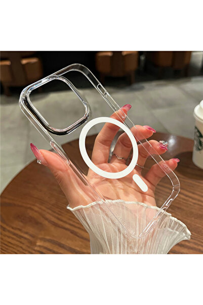 EDELFU غطاء شفاف لهاتف آيفون 15 برو (2023) متوافق مع Magsafe Mica خفيف الوزن ...