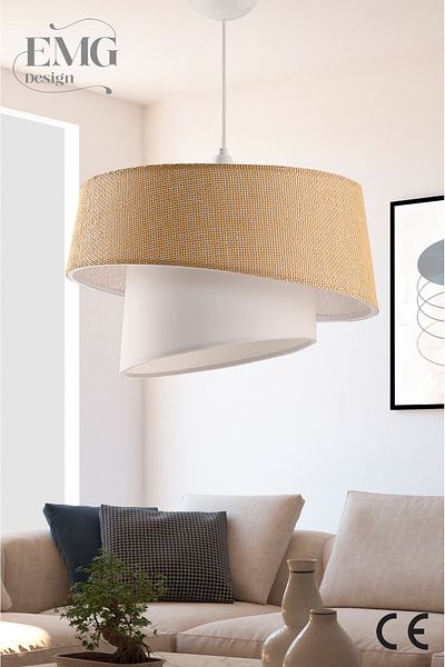 Emg DesiGn Magnolia Modern Fabric Headboard 2-Tier Bedroom Children's Room Living Room Kitchen Hallway Chandelier