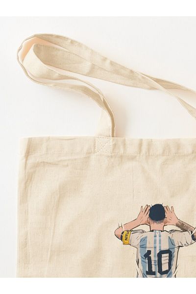 w house Gusseted Cloth Shoulder Bag 06731 - Messi vs Netherlands World Cup Qatar 2022