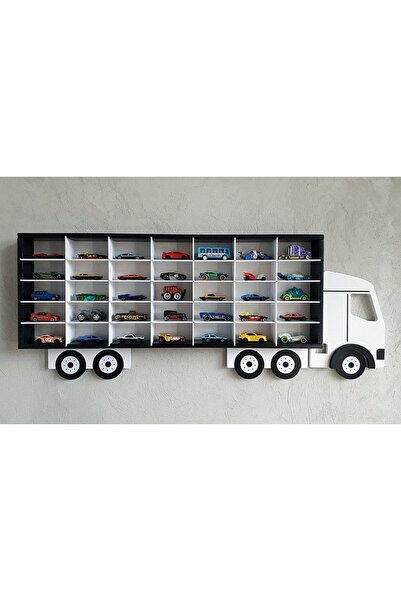 Genel Markalar Ahşap Tır Model Oyuncak Araba Rafı