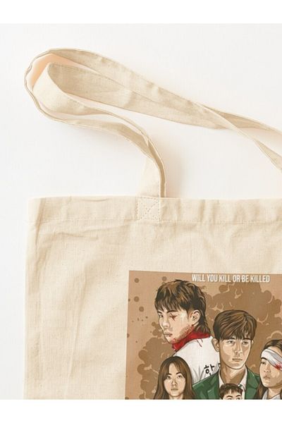 w house Gusseted Cloth Shoulder Bag 04114 - All Of Us Are Dead