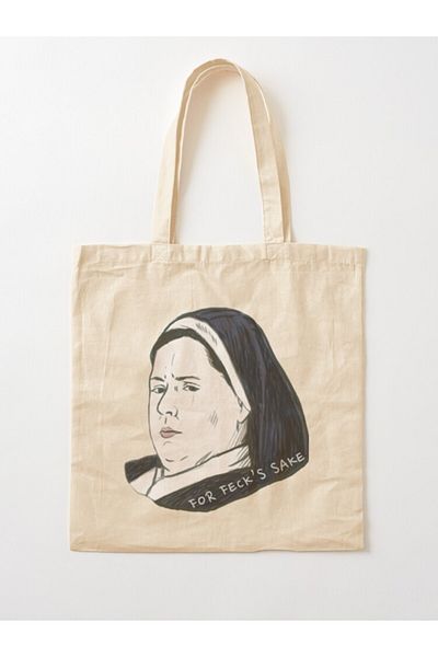 w house Gusseted Cloth Shoulder Bag 02334 - Derry Girls - Sister Michael