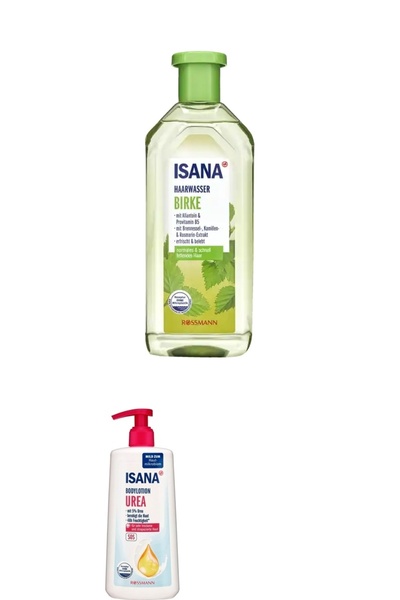 ISANA Saç Toniği Canlandırıcı Kayın Ağacı 500 Ml + ISANA %5 Üreli Vücut Losyonu