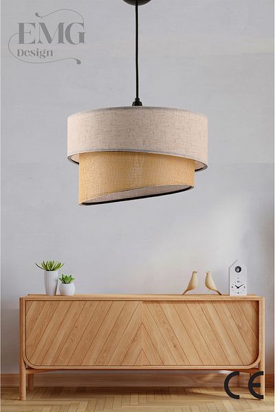 Emg DesiGn Magnolia Modern Fabric Headboard 2-Tier Bedroom Children's Room Living Room Kitchen Hallway Chandelier