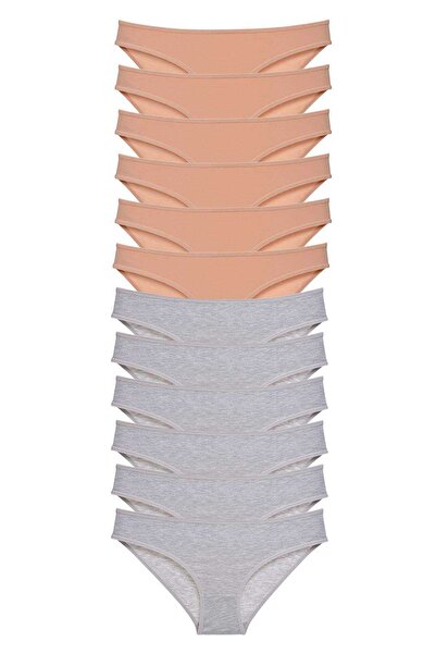 Royaleks Skin Gray 12 Pieces Super Eco Lycra Women's Slip Set