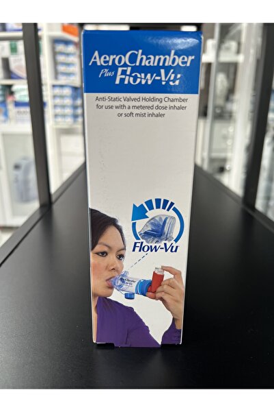 Aerochamber Flow-vu Mavi Ağızlıklı Yetişkin Inhalatör Mavi 5 Yaş