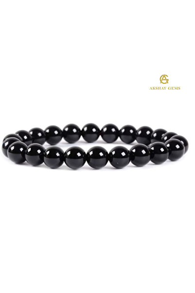 Padore Accessory A+ KALİTE | Siyah Akik Doğal Taş Bileklik > Sertifikalı + DO...