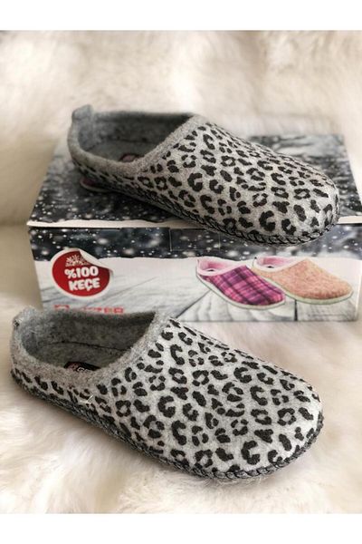GEZER Women's Wool Felt Non-Slip Sole Ultra Quiet and Lightweight Home Slippers