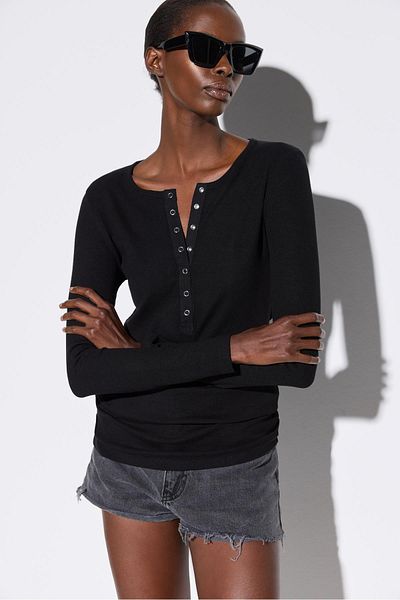 No Matter What Soft Cotton Snap Long Sleeve Bodysuit