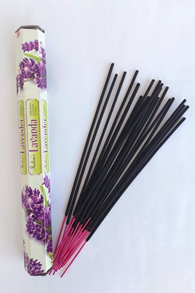 soleogift Lavanta Kokulu - 20 Adet Çubuk Tütsü - Lavanta Tütsü - Aromalı Tütsü- Tütsü Çubuğu - Tütsülük