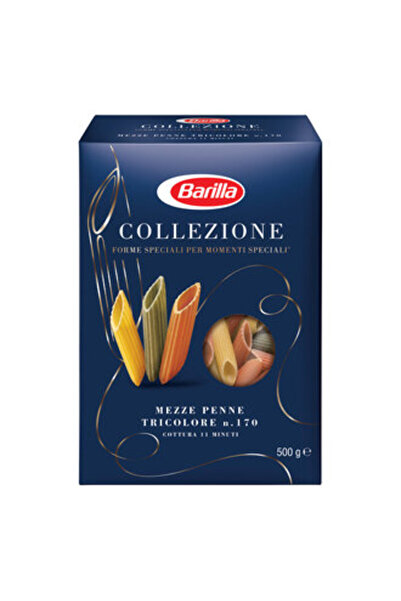 Barilla Mezze Penne Tricolore (Üç Renkli Kalem) Makarna 500 Gr ( 12 ADET )