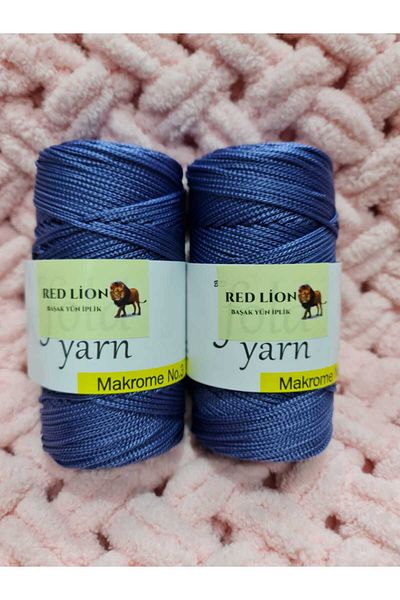 RED LİON 2 Pieces 100 gr 3 No.2mm Polyester Macrame Knitting Thread Supla Bag Wallet Made Crochet No 3 Dur