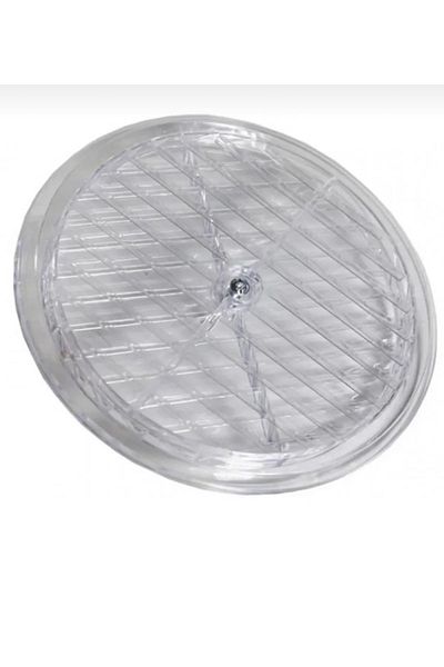 fourB Transparent Natural Gas Ventilation Glass Vent Cover Diameter 18cm 2 Pieces