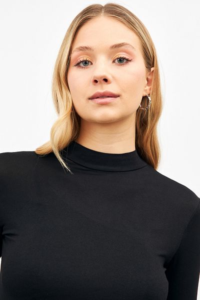 woreys Half Turtleneck Negru - Bitter Brown Set Body 2 Piese