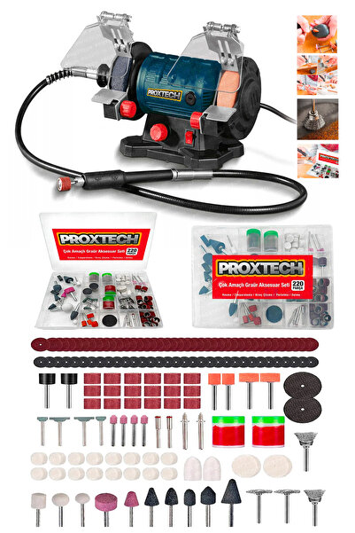 PROXTECH Premium Turbo Motorlu Çark Motoru Devirli Dramel Zımpara Bileme Grav...