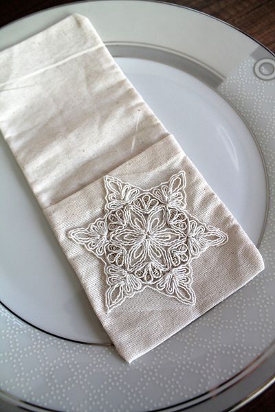 Emtory Home 6 Pieces Decorative Star Lace Spoon Holder Service Presentation
