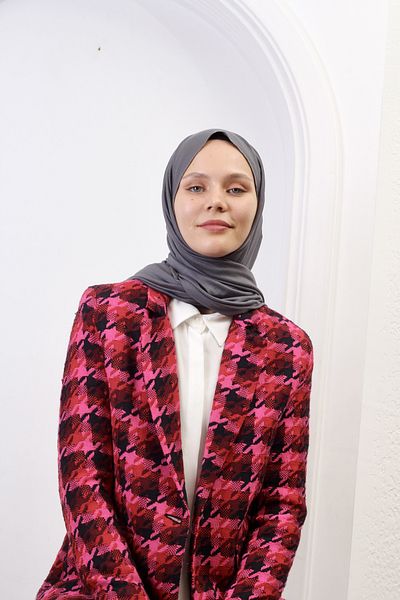 SpecialScarf Hijab Fashion VISKOSE COMBED SHAL SPECIAL SERIES DOUBLE STITCHED (RECING) 220 GRAMS SIZE 70*180 GRAY COLOR