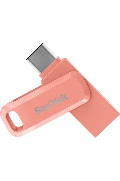 SanDisk محرك أقراص مزدوج للغاية سعة 256 جيجابايت من النوع C USB 3.1 ذاكرة فلاش SDDDC3-256G-G46PC كهرمان