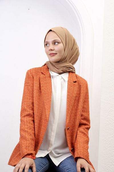 SpecialScarf Hijab Fashion VISKOSE COMBED SHAL SPECIAL SERIES DOUBLE STITCHED (RECING) 220 GRAMS SIZE 70*180 BRONZE COLOR