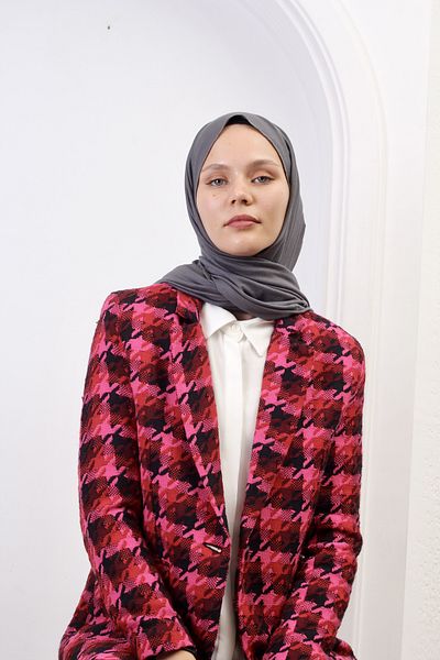 SpecialScarf Hijab Fashion VISKOSE COMBED SHAL SPECIAL SERIES DOUBLE STITCHED (RECING) 220 GRAMS SIZE 70*180 GRAY COLOR