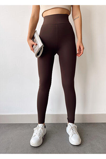 schlank Дамски чорапогащник с широк колан с кафява подплата и висока талия