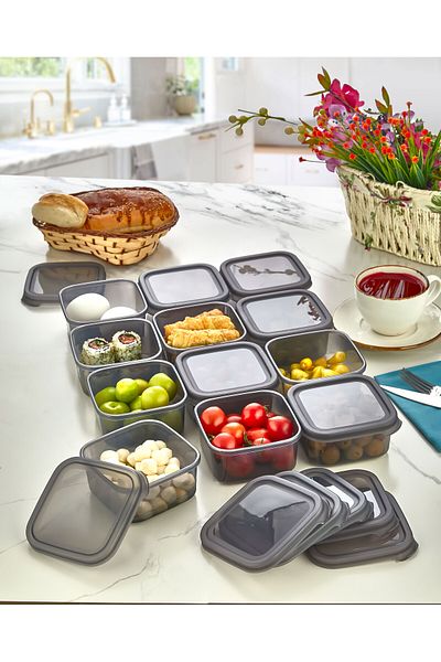 ASlife Home Set of 12 Leakproof Breakfast Storage Containers 380 ml