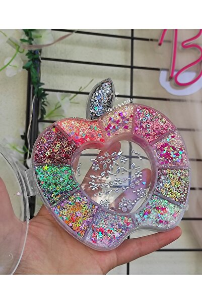 hbtasarim Parlak Glitter Glitter Jel Far Kremsi Simli Büyük Boy Yüz Taşı Kurumaya Son Jel Hediyeli!!