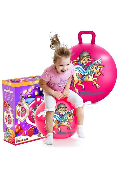 Cosfer Uni Bouncy Ball Bouncing Ball Kangaroo Ball Bouncy 100kg Carrying Capacity Children's Pilates Ball 500gr