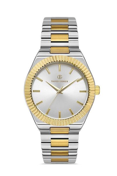 DAVID GUNER Yellow White Coated Men's Wristwatch - Dg-8408Ga-D1