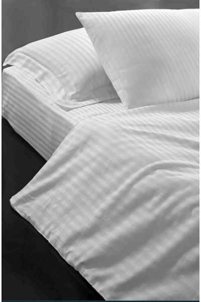 enti ev tekstili ZİGANAHOME Hotel Cotton Satin White Double Duvet Cover Set Bed Sheet With 2 Pillowcases Without Elastic