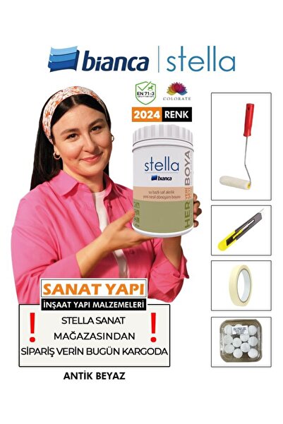 Bianca Stella Boya Tekli Set ( Yardımcı Ürünlerle )