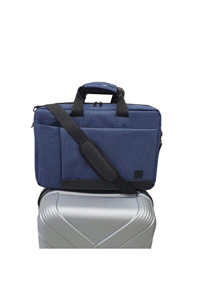 EYM Gbmotion 3 Compartment Briefcase Laptop Hand Shoulder Bag 17.3 Inch Navy Blue