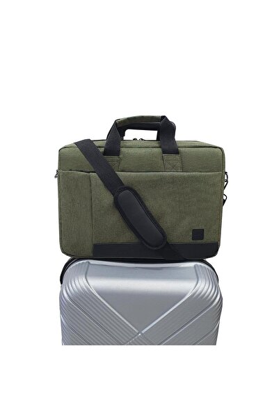 EYM Gbmotion 3 Compartment Briefcase Laptop Hand Shoulder Bag 17.3 Inch Green