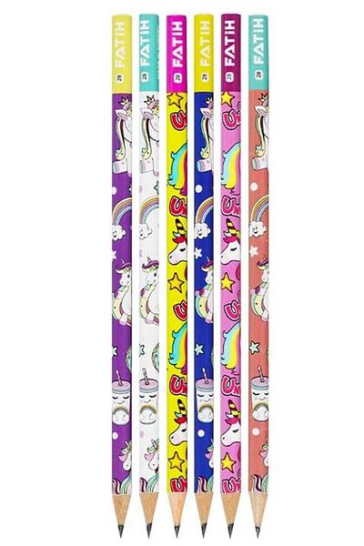 Fatih 3 pcs unicorn school student girl pencil