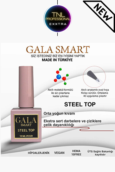 tnl professional Tnl Exxtra Gala Smart Steel Top Coat Kalıcı Oje Protez Tırna...