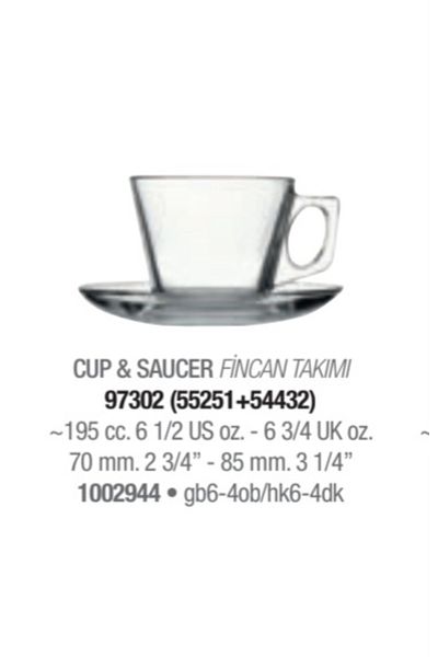 PAŞABAHÇE CAM VELA 12 Piece Cup Set