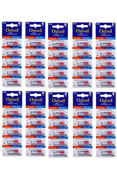 Oxford 27a Mn27 V27a V27ga 12 Volt Alkalin Pil 50’li Paket