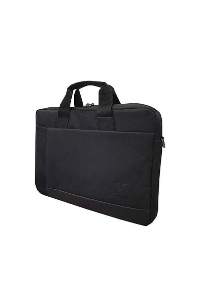 EYM 3 Compartment Briefcase Laptop Shoulder Bag 17.3 Inch Black
