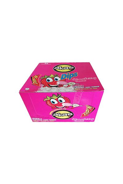 Kervan Eat! Strawberry Flavored Flat Lollipop and Flavored Powder Candy - 12 Gr X 36 Pieces
