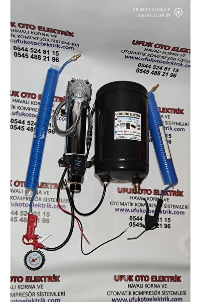 airmadz Büyük Kafa 10 Lt Otomatik Kompresör Seti Lastik Ve Hava Tabancalı
