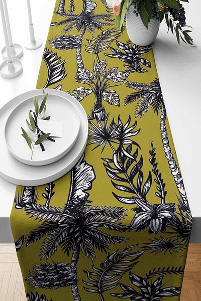 Pilloveland Runner Loxodonta με σχέδιο Suede Woven 140*40 cm