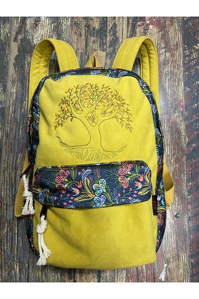 Street Bag Tree of Life Κεντημένο Ethnic Αυθεντικό Σακίδιο πλάτης Bohemian Καθημερινή χρήση ταξιδιού