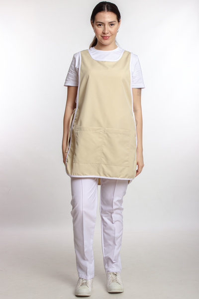 İstanbul Üniforma مريلة عمل باللون الأبيض