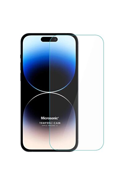 Microsonic Apple iPhone 15 Tempered Glass Cam Ekran Koruyucu