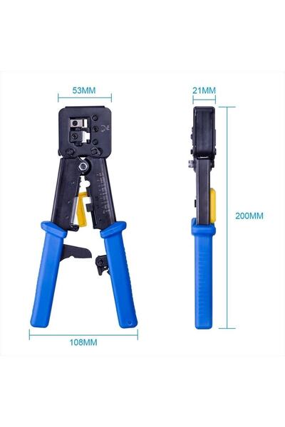 boblov Yeni Nesil Rj45 Pense Ezrj45 Sıkma Pensesi Rj11 Rj12 Rj45 Ethernet Konektörü Sıkma Kesme Soyma