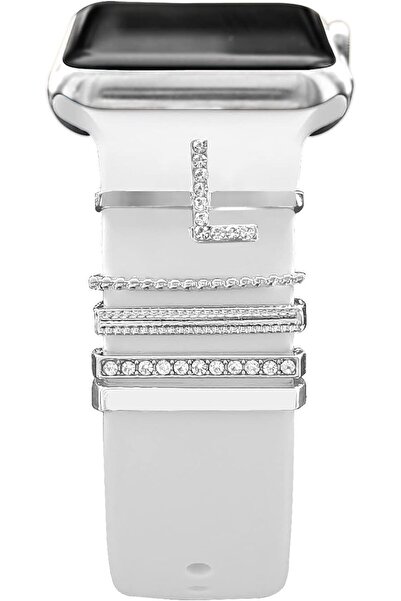mimtec Apple Watch Uyumlu Harfli Charm Aksesuar Tüm Seriye Uyumlu Akıllı Saay...
